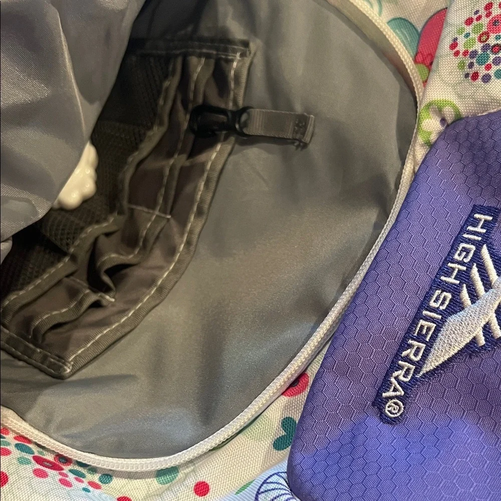 High Sierra Kids Backpack - Purple and Cream Floral - Picture 5 of 8
